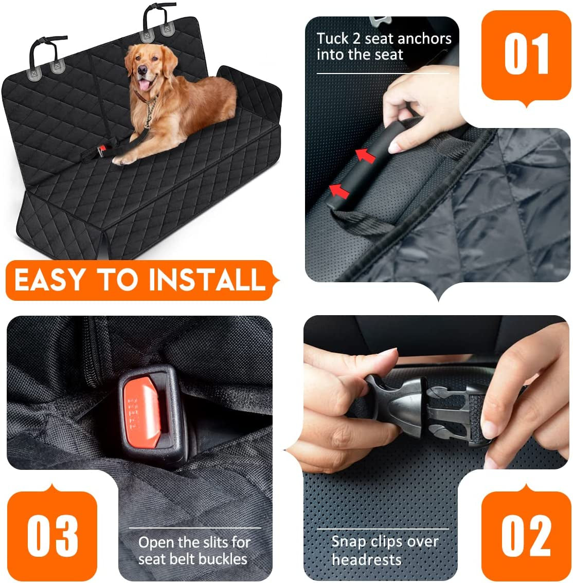 Dog Car Seat Cover, Back Seat Cover for Dogs Pet Car Seat Protector make it sound engaging to customers