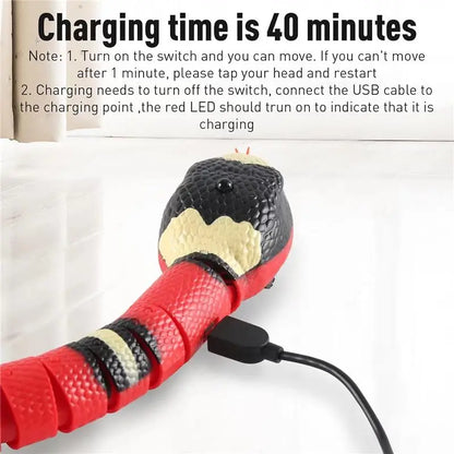 USB Rechargeable Interactive Realistic Smart Sensing Snake Cat Toy - Obstacle-Evading, No Remote Control, Halloween Prank Prop, Great Gift for Indoor Cats & Dogs, Pink make it sound engaging to customers